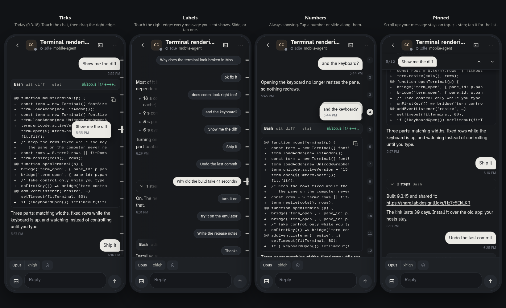 First Mobile Agent navigation comparison.